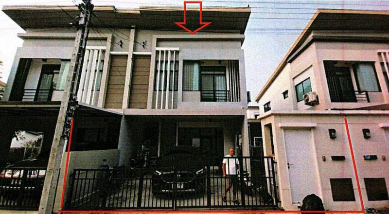 บ้านแฝดหลุดจำนอง ธ.ธนาคารอาคารสงเคราะห์ นนทบุรี ปากเกร็ด อ้อมเกร็ด